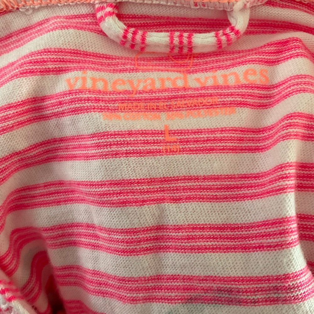 Vineyard Vines Pink and White striped hoodie